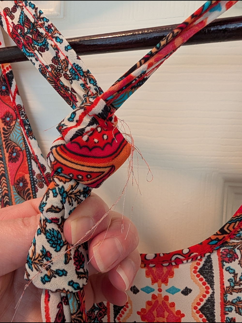 Boho Red Racerback Tank Top - Picture 6 of 6